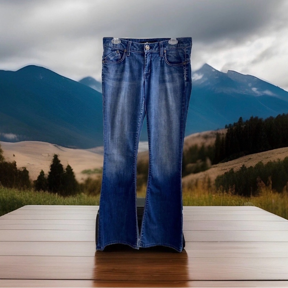 Dylan & George Alexandra wide Flare Jeans 28 X 34 Stretch Long